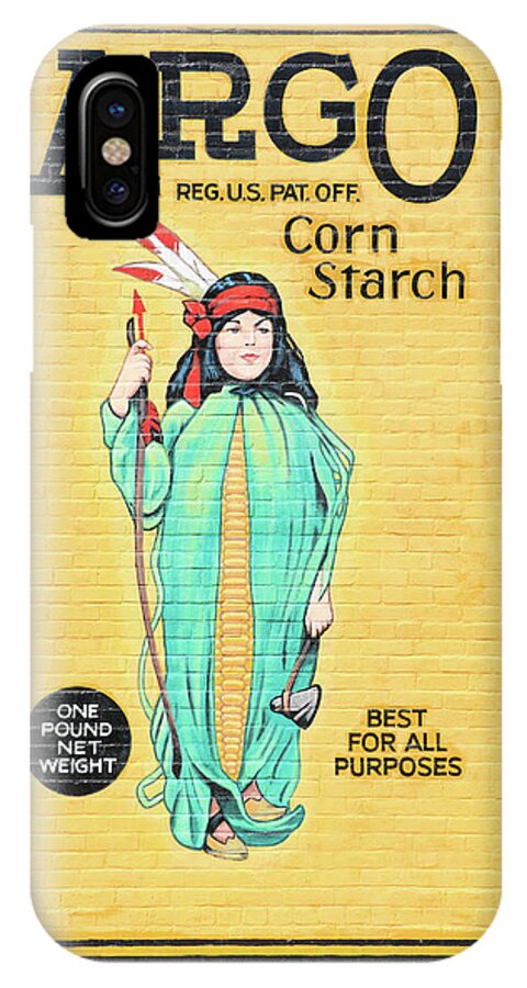 Cornstarch iPhone X Case featuring the photograph Argo Corn Starch Wall Advertising by J Laughlin