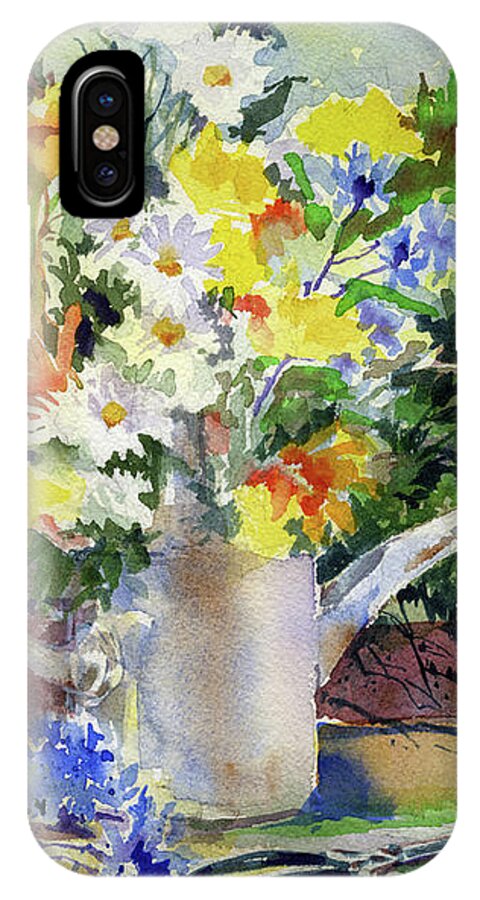 Garden Gate iPhone X Case featuring the painting Cut flowers by Garden Gate magazine