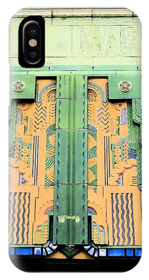 Art Deco iPhone X Case featuring the photograph Art Deco Facade at Old Public Market by Janette Boyd
