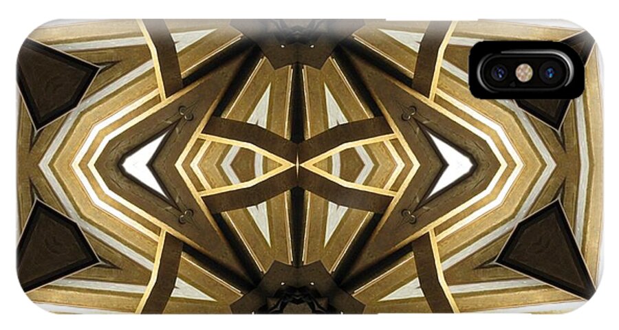 Kaleidoscope iPhone X Case featuring the photograph Art Deco Parquet Shield by M E Cieplinski