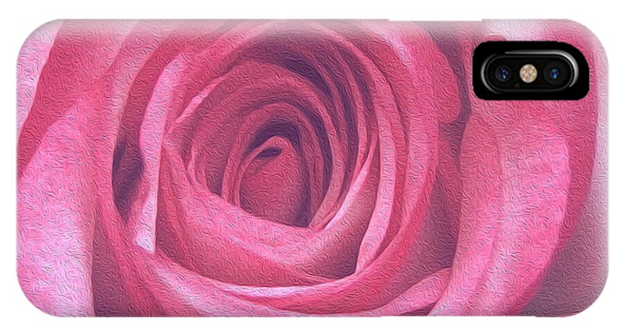 Rose iPhone X Case featuring the photograph Artistic Red Rose by Johanna Hurmerinta