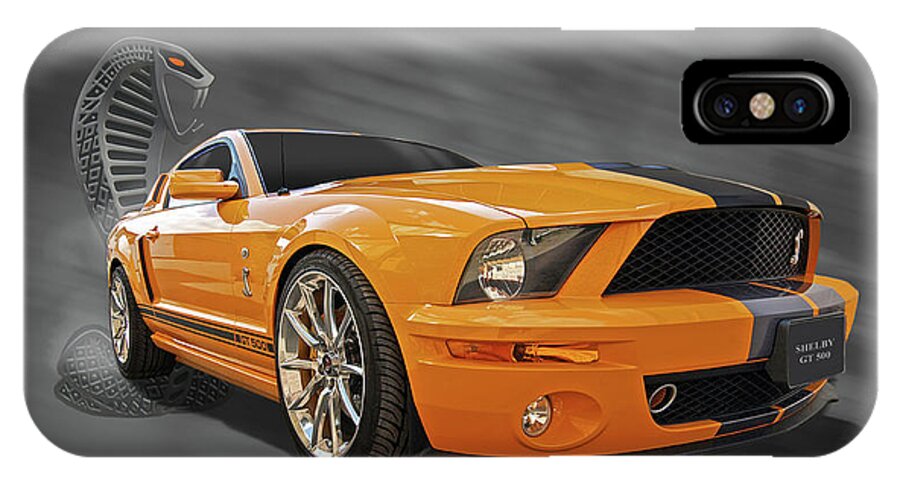 Mustang iPhone X Case featuring the photograph Cobra Power - Shelby GT500 Mustang by Gill Billington