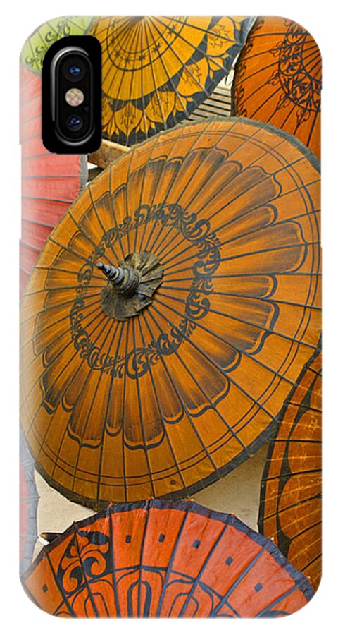 Oriental iPhone X Case featuring the photograph Asian Umbrellas by Michele Burgess
