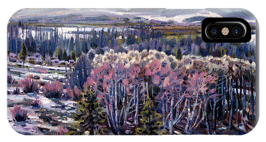 Aspen iPhone X Case featuring the painting Aspen in April by Donald Maier