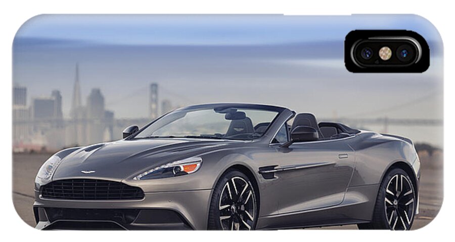 Aston iPhone X Case featuring the photograph Aston Vanquish Convertible by ItzKirb Photography