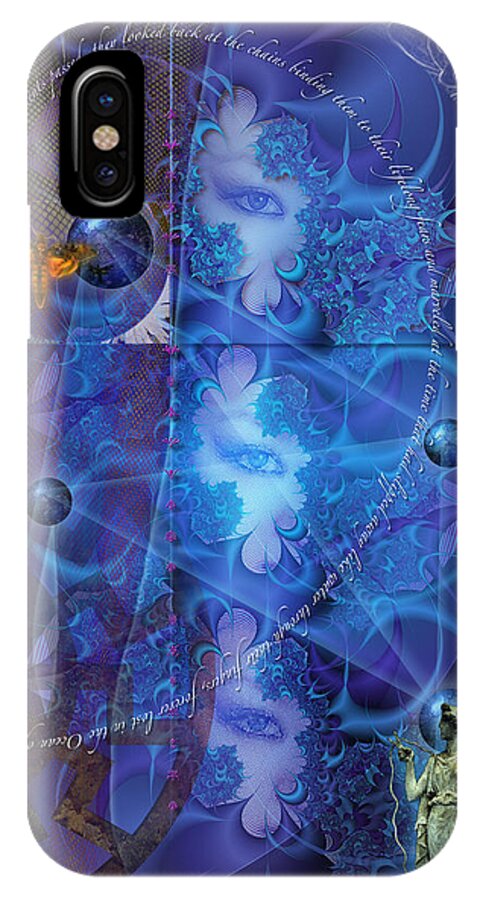 Fates iPhone X Case featuring the digital art Atropos' Lament by Kenneth Armand Johnson