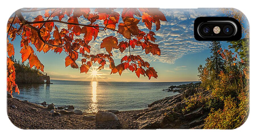 Arch iPhone X Case featuring the photograph Autumn Bay Near Shovel Point by Rikk Flohr