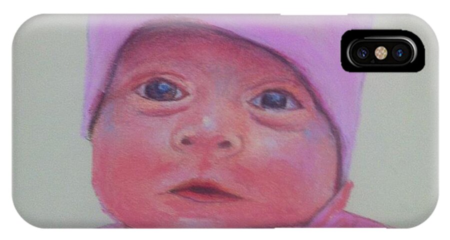 Pastels iPhone X Case featuring the pastel Baby Lennox by Rae Smith PAC