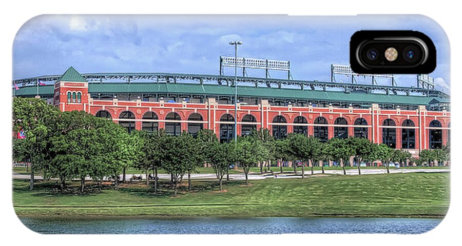 Texas Rangers iPhone X Case featuring the photograph Ballpark in Arlington now Globe Life Park by Robert Bellomy