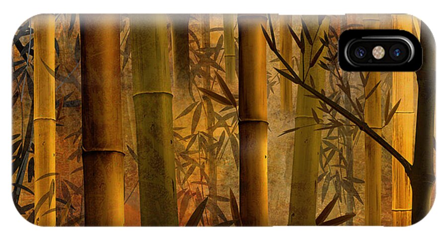 Bamboo iPhone X Case featuring the digital art Bamboo Heaven by Peter Awax