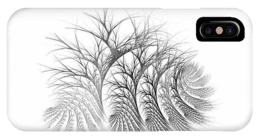 Trees iPhone X Case featuring the digital art Bare Trees Daylight by Doug Morgan