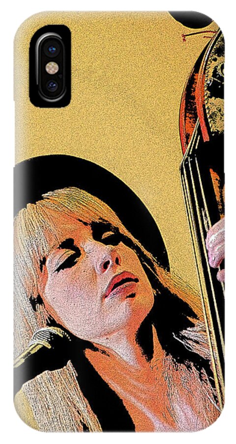 String Bass iPhone X Case featuring the photograph Bass Player by Jim Mathis