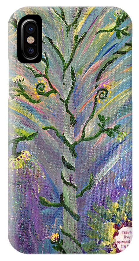 Painting iPhone X Case featuring the painting Be the Light by Annette Hadley