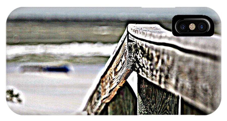 St Pete iPhone X Case featuring the photograph Beach Rail by David Ralph Johnson