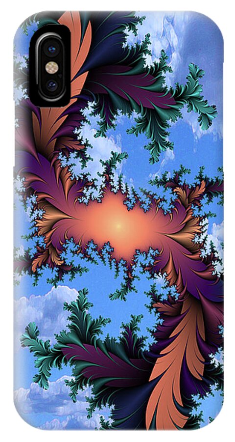 Scrim iPhone X Case featuring the digital art Behind the Scrim by Kenneth Armand Johnson