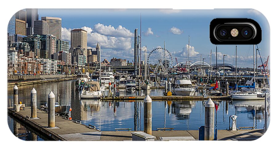 Bell Harbor Marina & Seattle iPhone X Case featuring the photograph Bell Harbor Marina by Rob Green