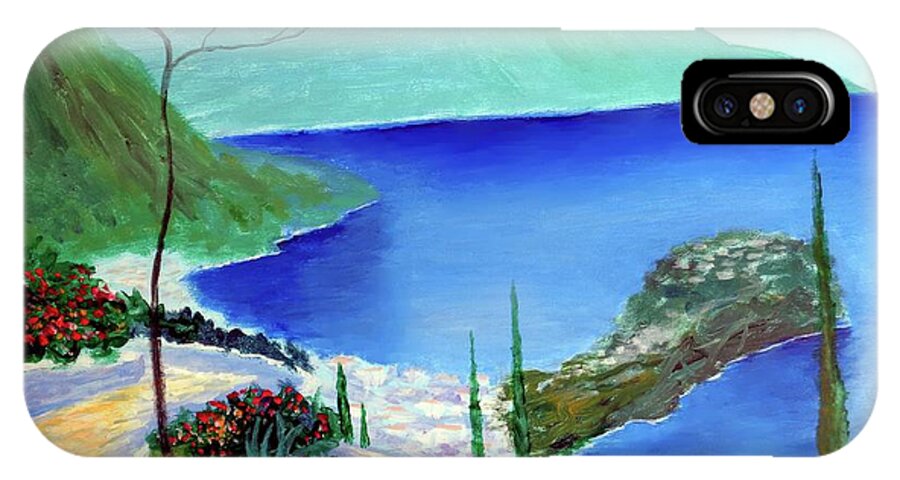 Bella Monaco iPhone X Case featuring the painting Bella Monaco by Larry Cirigliano