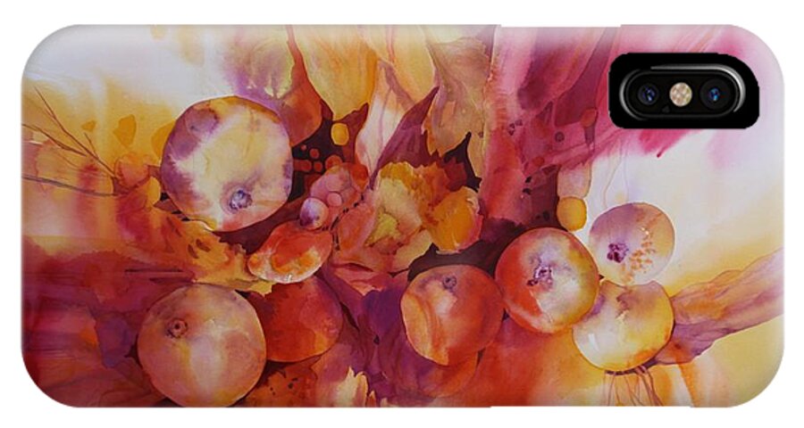 Berries iPhone X Case featuring the painting Berries Beautiful by Donna Acheson-Juillet