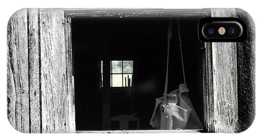Barn iPhone X Case featuring the photograph Beyond The Barn Window by Steven Dunn