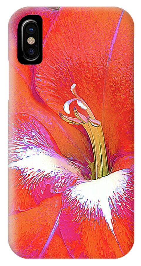 Nature iPhone X Case featuring the photograph Big Glad in Orange and Fuchsia by ABeautifulSky Photography by Bill Caldwell