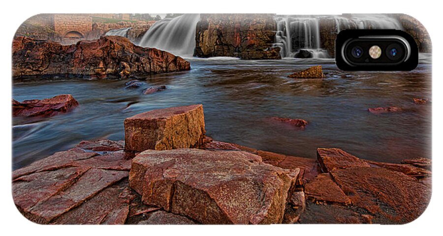 Sioux Falls iPhone X Case featuring the photograph Big Sioux River Falls by Dan Mihai