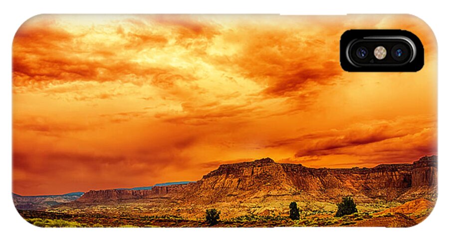Landscape iPhone X Case featuring the photograph Big Sky by Mike Stephens