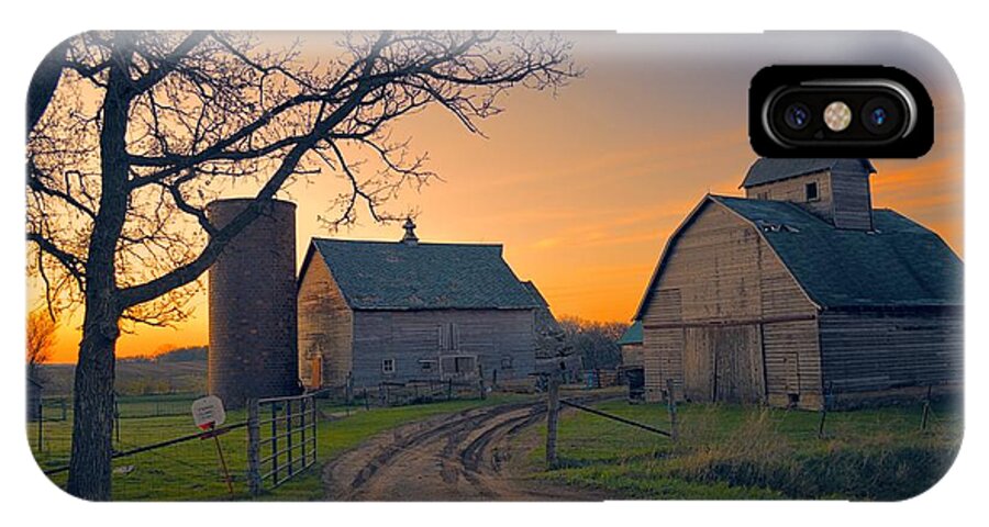 Rustic iPhone X Case featuring the photograph Birch Barn 2 by Bonfire Photography