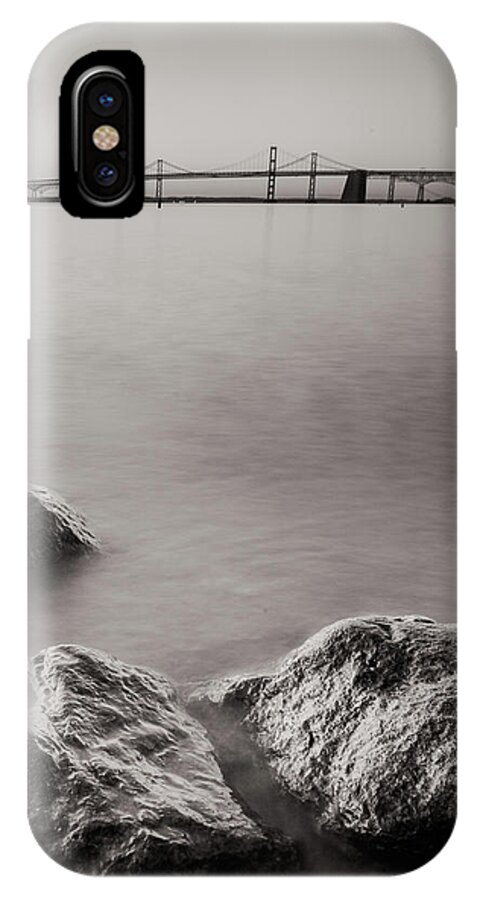 Waterscape iPhone X Case featuring the photograph Black and White Sandy Point by Jennifer Casey