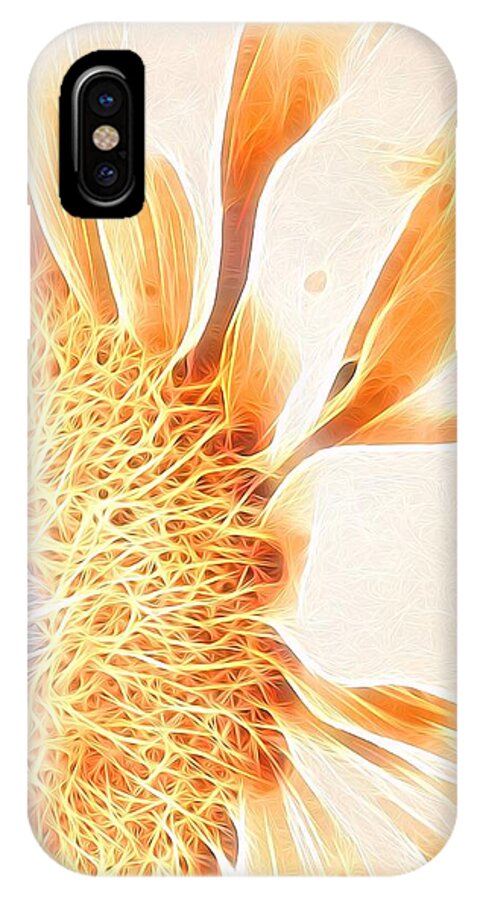 Sunflower iPhone X Case featuring the photograph Bloomlit by Kathleen Messmer