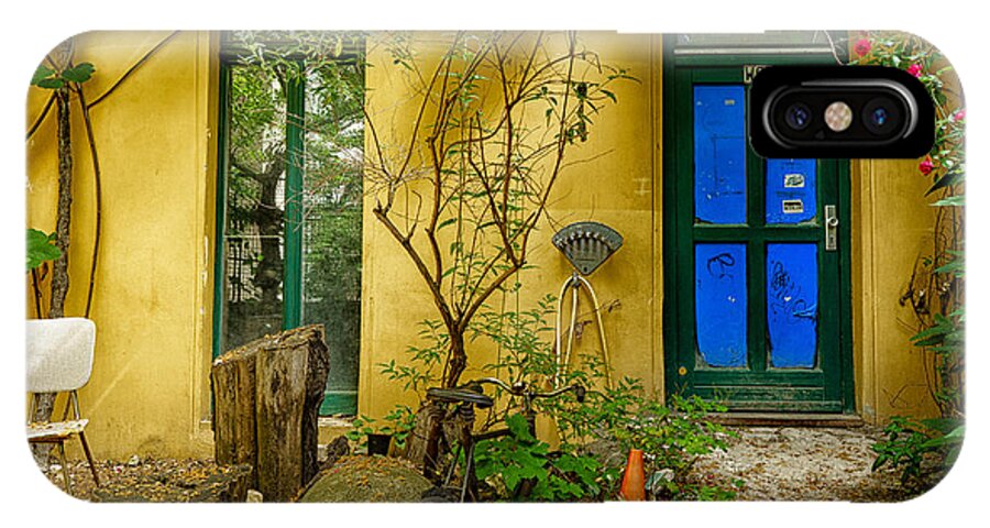 Door iPhone X Case featuring the photograph Blue Door by Uri Baruch