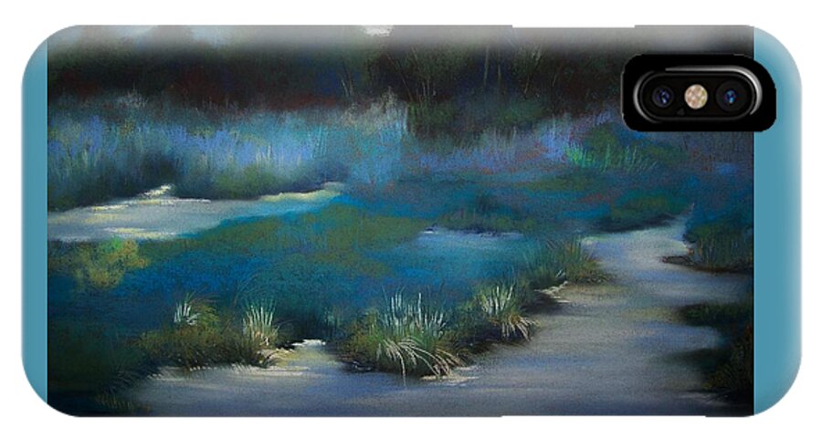 Eary Spring iPhone X Case featuring the painting Blue Eden by Marika Evanson