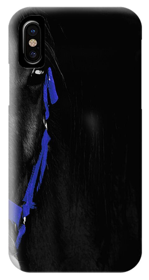 Horse iPhone X Case featuring the photograph Blue Halter by Hannah Appleton