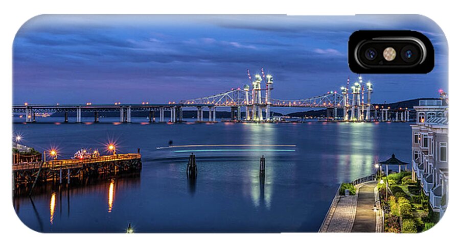 'jeffrey Friedkin Photography iPhone X Case featuring the photograph Blue Hour Over the Hudson by Jeffrey Friedkin