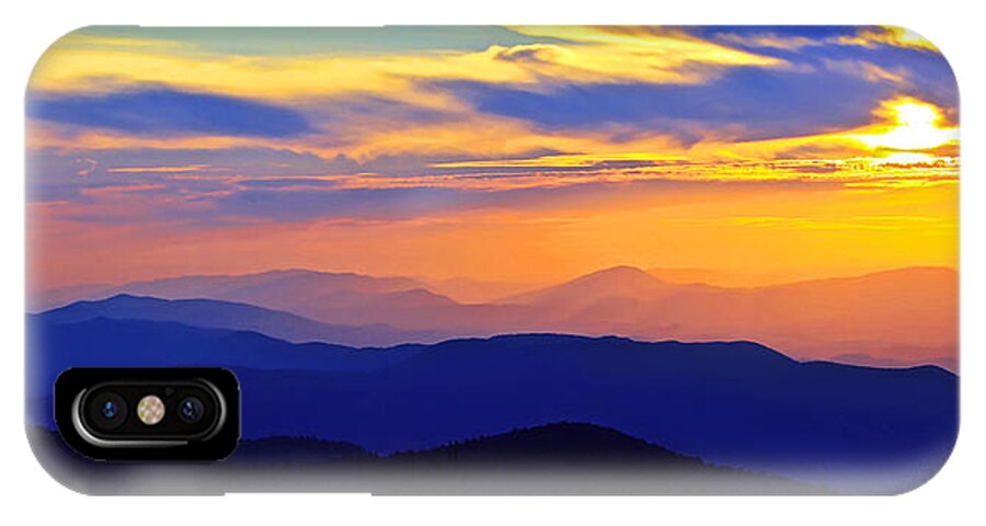 Blue Ridge Parkway iPhone X Case featuring the photograph Blue Ridge Sunset, Virginia by The James Roney Collection