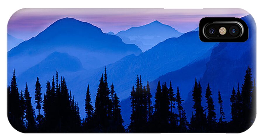 Mountains iPhone X Case featuring the photograph Blue Wall by Mike Lang