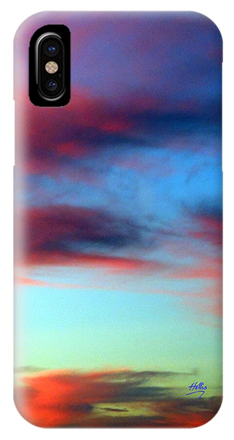 Sky iPhone X Case featuring the photograph Blushed sky by Linda Hollis