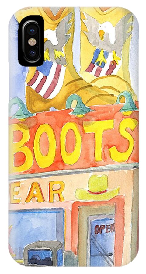 Boots iPhone X Case featuring the painting Boots by Rodger Ellingson