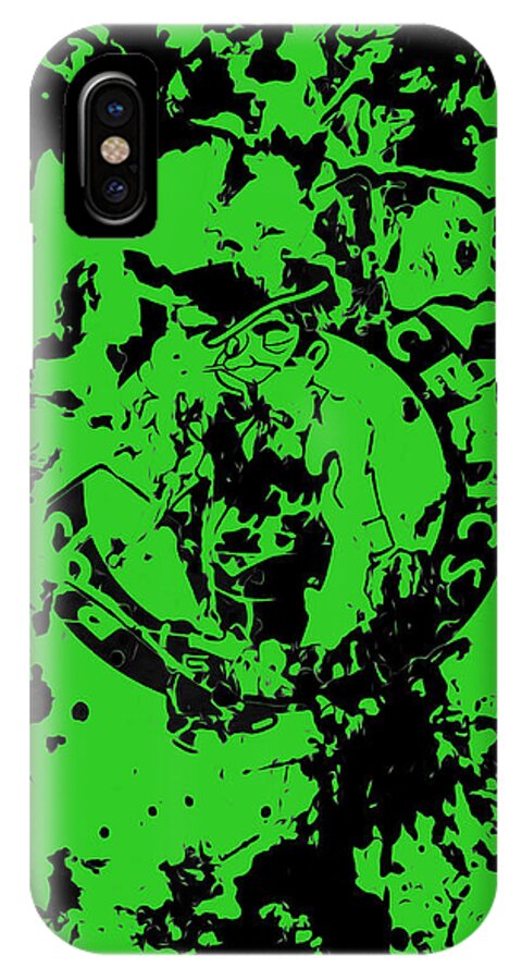 Boston Celtics iPhone X Case featuring the mixed media Boston Celtics 1a by Brian Reaves