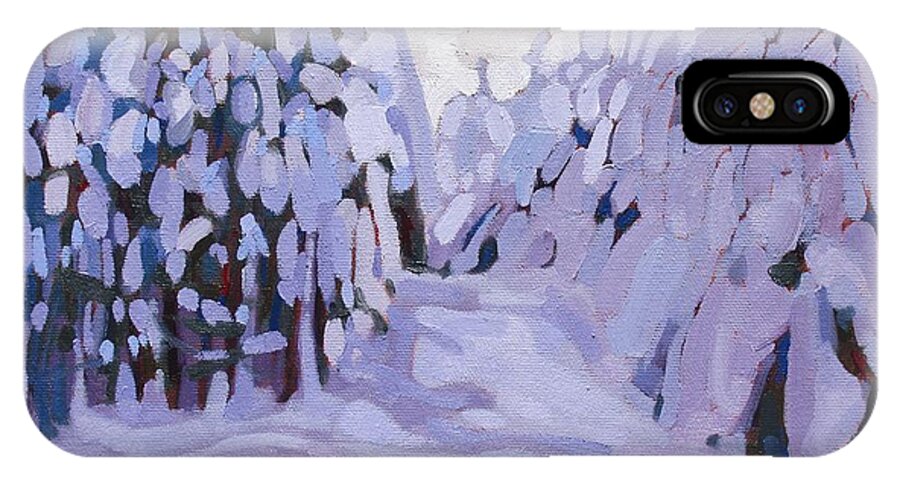 783 iPhone X Case featuring the painting Boughs Before the Wind by Phil Chadwick