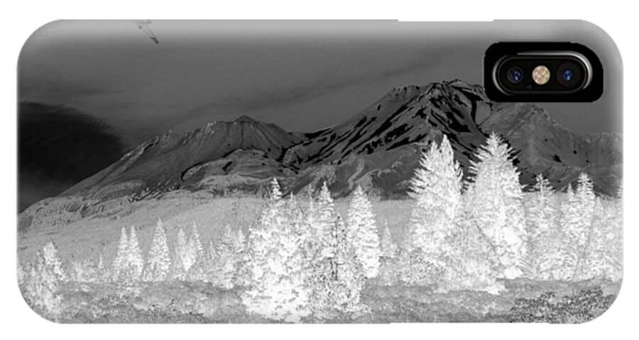 Mount Shasta iPhone X Case featuring the photograph Breathtaking In Black and White by Joyce Dickens