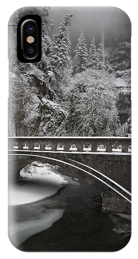Bridges Of Multnomah Falls iPhone X Case featuring the photograph Bridges of Multnomah Falls by Wes and Dotty Weber