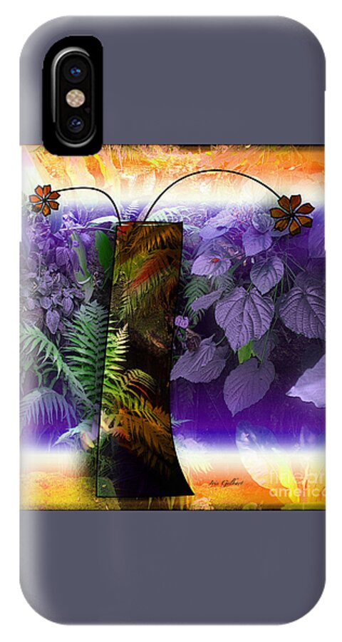 Plants iPhone X Case featuring the digital art Bring Wonderland Home by Iris Gelbart