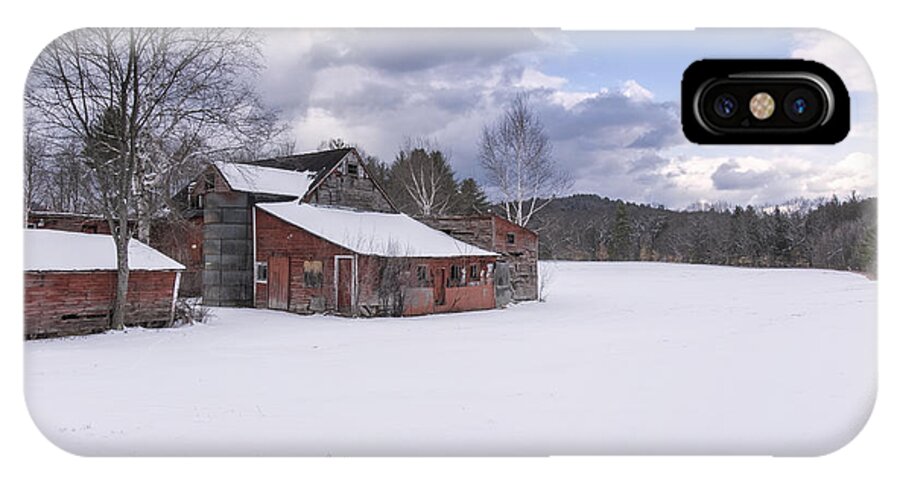 Williamsville Vermont iPhone X Case featuring the photograph Brookline Winter by Tom Singleton