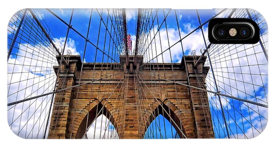 Brooklyn Bridge iPhone X Case featuring the photograph Brooklyn Bridge by Mariola Bitner