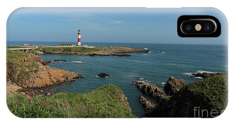 Boddam Lighthouse iPhone X Case featuring the photograph Buchan Ness Lighthouse and the North Sea by Maria Gaellman