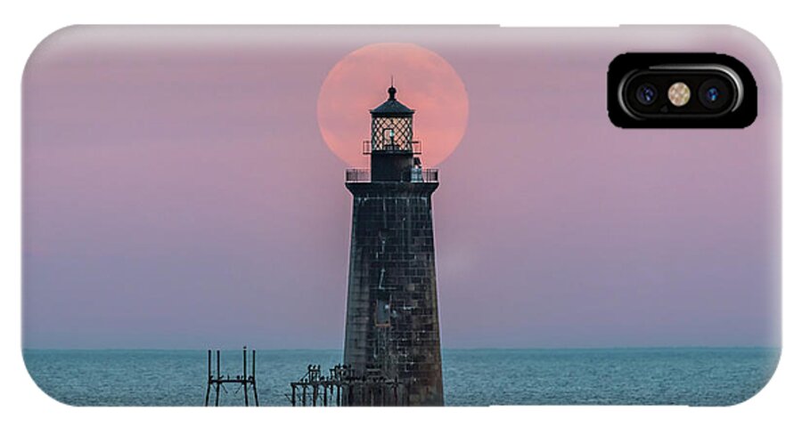 Maine iPhone X Case featuring the photograph Buck Moon Rising by Colin Chase
