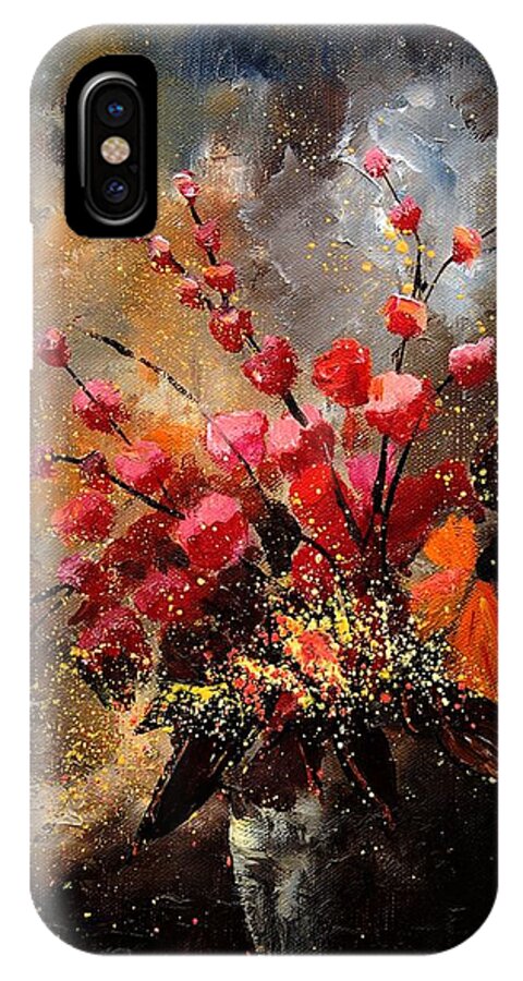 Poppies iPhone X Case featuring the painting Bunch 1207 by Pol Ledent