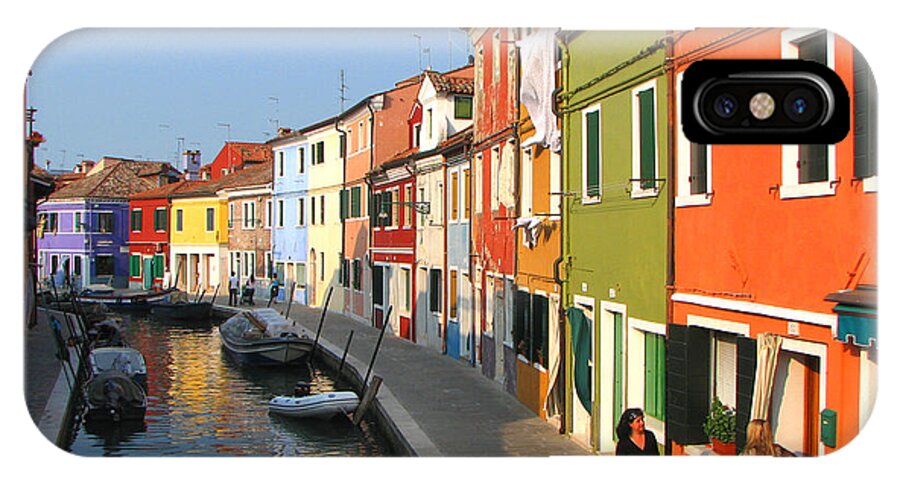 Italy iPhone X Case featuring the photograph Burano Italy by T Guy Spencer
