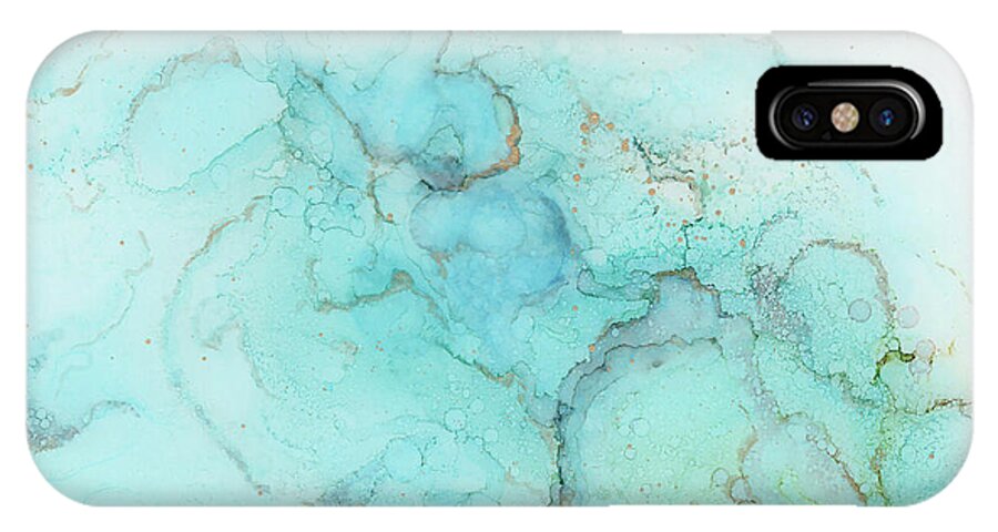 Sky iPhone X Case featuring the painting By This River by Joanne Grant