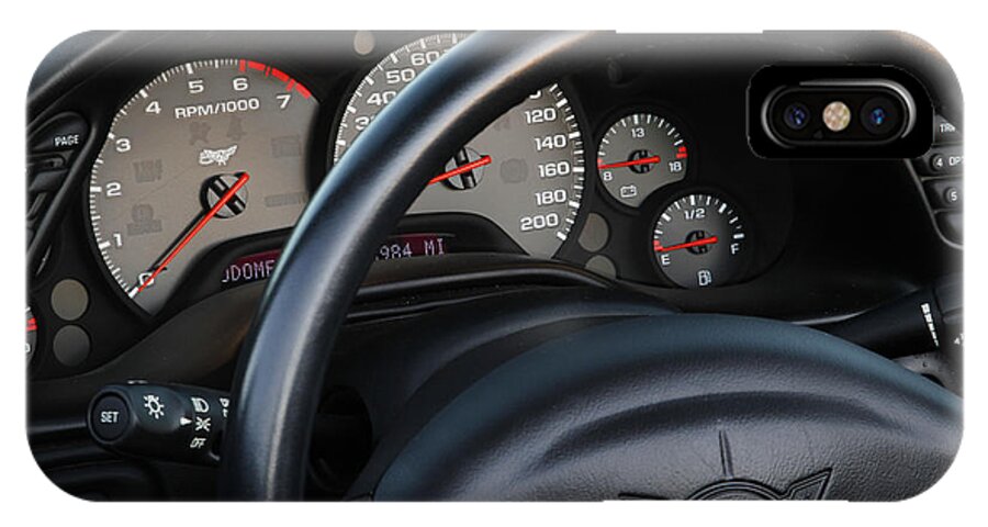 Corvette iPhone X Case featuring the photograph C5 Dash by Dennis Hedberg